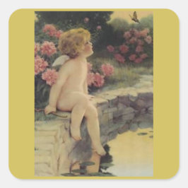 Adesivo Quadrado Bessie Pease Gutmann A Borboleta Vintage Art