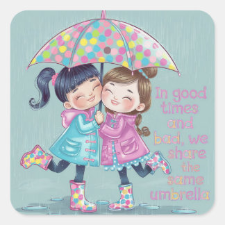 Adesivo Quadrado Besties 