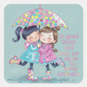 Adesivo Quadrado Besties