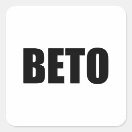 Adesivo Quadrado Beto O’Rourke - Estipografia moderna branca e negr
