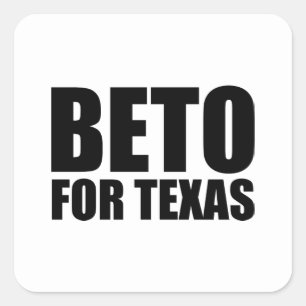 Adesivo Quadrado Beto para o Texas branco e preto moderno