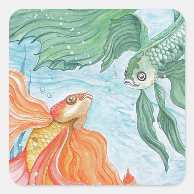 Adesivo Quadrado Betta Dance (Frente)