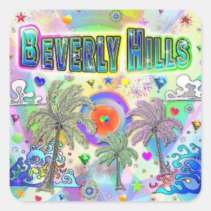 Adesivo Quadrado Beverly Colinas Deep Dream Sticker