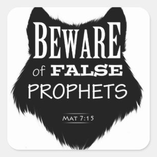 Adesivo Quadrado Beware dos profetas falsos