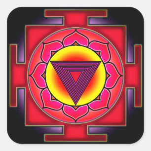Adesivo Quadrado Bhairavi Yantra