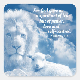 Adesivo Quadrado Bíblia Cristã Inspiracional Versa para Força