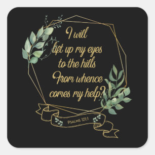 Adesivo Quadrado Bíblia Cristã Verso Eucalipto Folhas