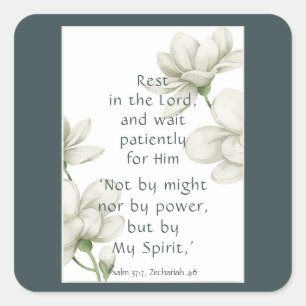 Adesivo Quadrado Bíblia Scripting Encorajar Cotações de Flor Bra