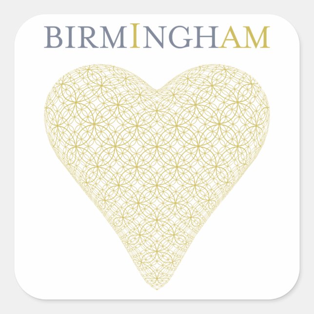 Adesivo Quadrado Biblioteca de Birmingham Stickers (Frente)