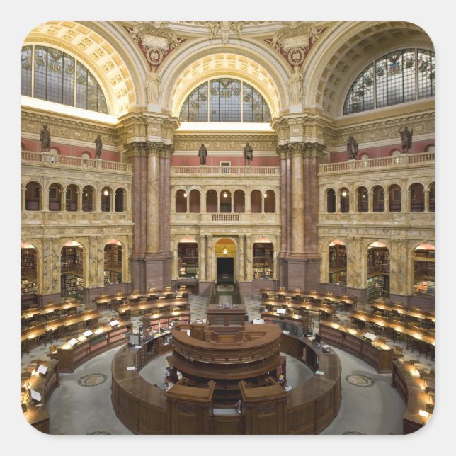 Adesivo Quadrado Biblioteca do Congresso (Frente)