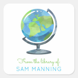 Adesivo Quadrado Biblioteca do Globo