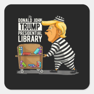 Adesivo Quadrado Biblioteca Presidencial Trump Prisão