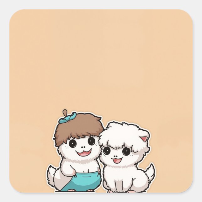 Adesivo Quadrado Bichinho (Frente)