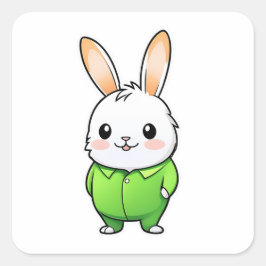 Adesivo Quadrado Bicho de coelho doce