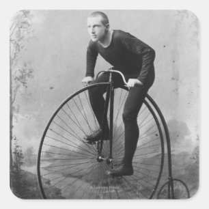 Adesivo Quadrado Bicicleta com Roda Frente Grande