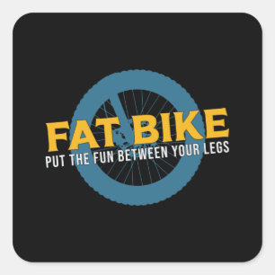 Adesivo Quadrado Bicicleta De Gordura Entre O Seu Retrô De Bicicle