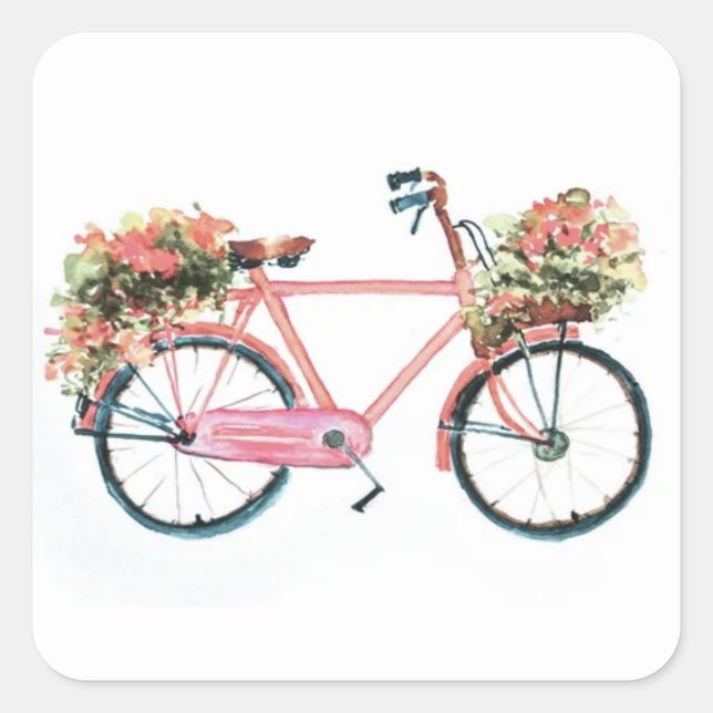 ADESIVO QUADRADO **BICICLETA DE LADIE" (Frente)