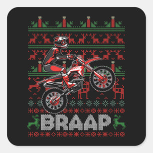 Adesivo Quadrado Bicicleta Motocross Braap de Natal