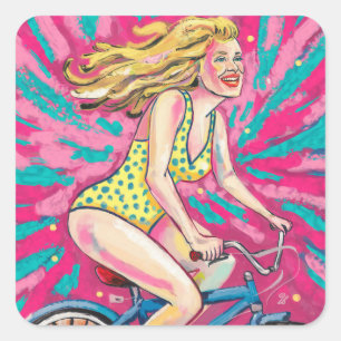 Adesivo Quadrado Bicicleta quebrada