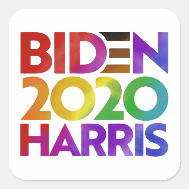 Adesivo Quadrado Biden Harris 2020 Padrões Quadrados (Frente)