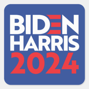 Adesivo Quadrado Biden Harris 2024