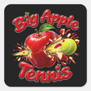 Adesivo Quadrado Big Apple Tennis - Torneio de Tênis de Nova York