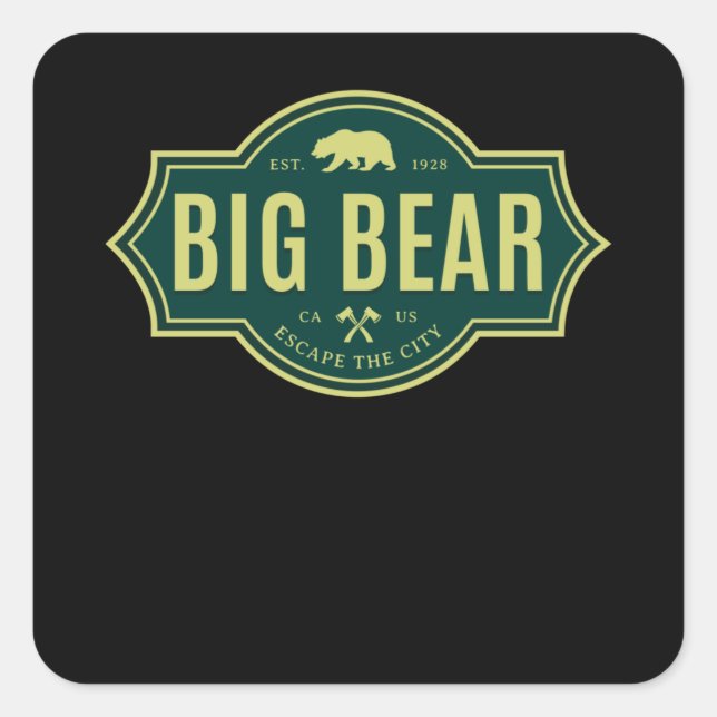 Adesivo Quadrado Big Bear California (Frente)