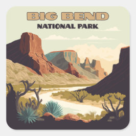 Adesivo Quadrado Big Bend National Park Viagem