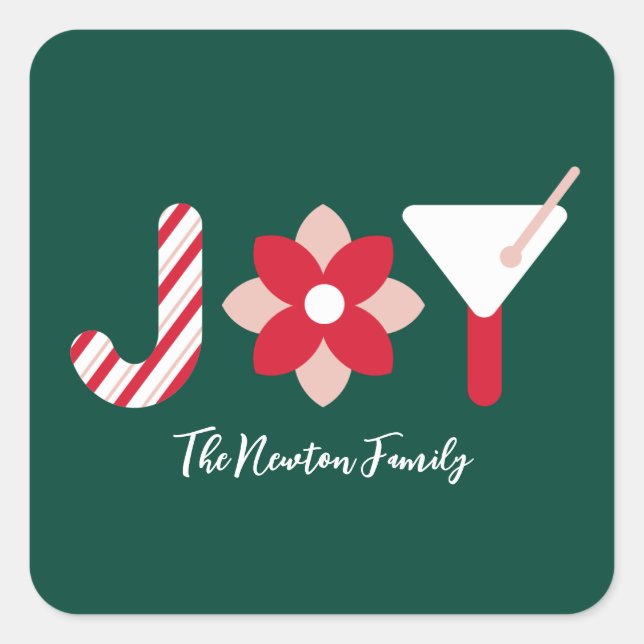 Adesivo Quadrado Big Joy Green Sticker (Frente)