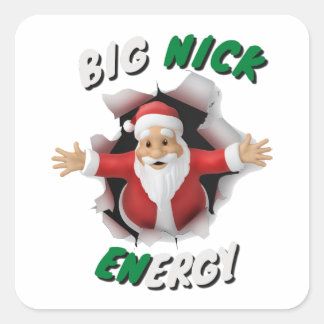 Adesivo Quadrado Big Nick Energy Retro Natal