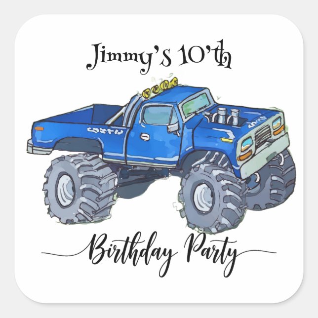 Adesivo Quadrado Big pickup truck (Frente)