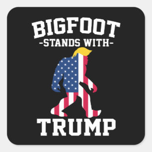 Adesivo Quadrado Bigfoot Apoia Trump Eleições 2024
