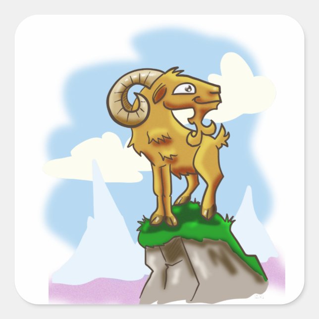 Adesivo Quadrado Bighorn Ram (Frente)