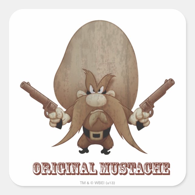 Adesivo Quadrado bigode original (Frente)