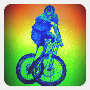 Adesivo Quadrado Bike de montanha Llandegla mtb bmx
