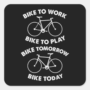 Adesivo Quadrado Bike Forever - Ciclo Legal