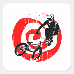 Adesivo Quadrado Bike Retro