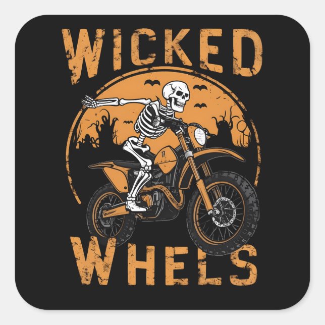 Adesivo Quadrado Bikes e Ghost Road (Frente)