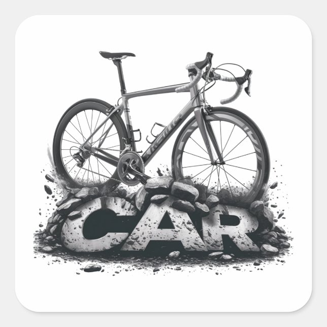 Adesivo Quadrado Bikes Sobre Carros (Frente)