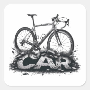 Adesivo Quadrado Bikes Sobre Carros