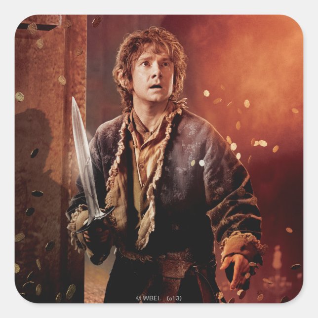 Adesivo Quadrado BILBO BAGGINS™ Caracter Poster 3 (Frente)
