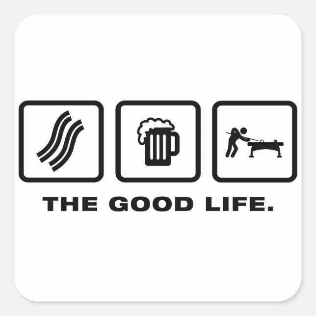 Adesivo Quadrado Bilhar / Piscina (Frente)