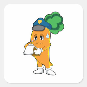 Adesivo Quadrado Bilhete de estacionamento do guarda de trânsito de