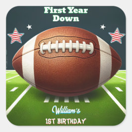 Adesivo Quadrado Bilhetes de futebol para rapazes desportivos