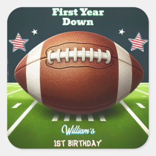 Adesivo Quadrado Bilhetes de futebol para rapazes desportivos