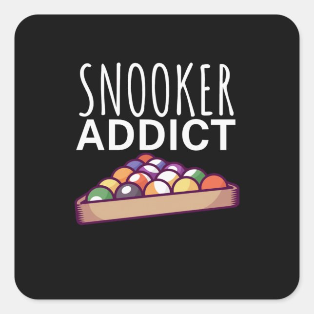 Adesivo Quadrado Billiards Player | Snooker Addict (Frente)