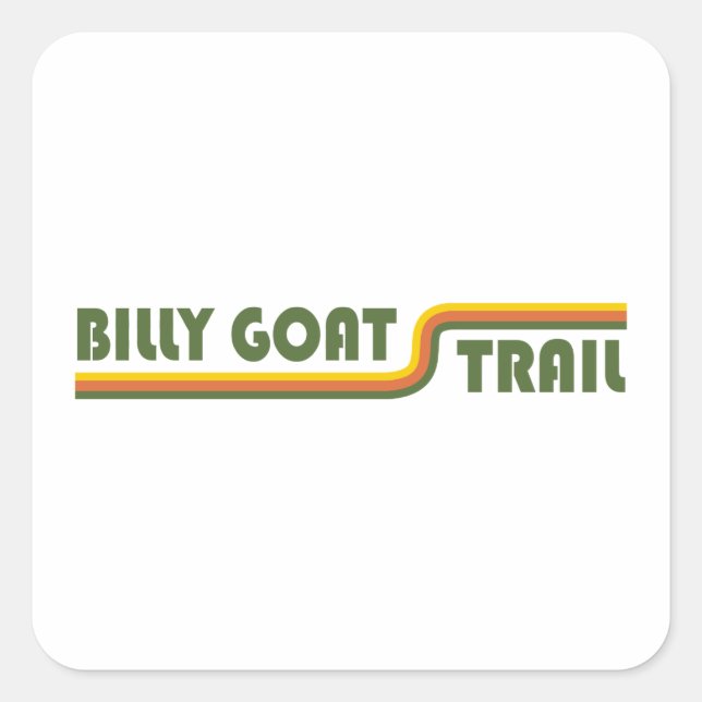 Adesivo Quadrado Billy Goat Trail Maryland (Frente)