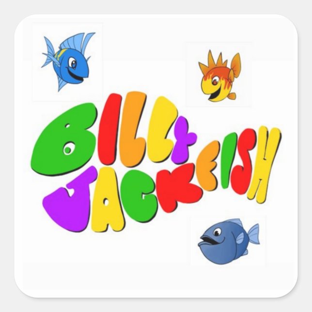 Adesivo Quadrado Billy Jackfish Square Stickers (Frente)