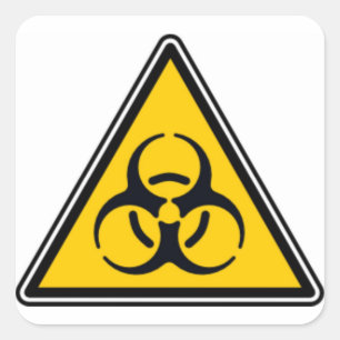 Adesivo Quadrado Biohazard 02
