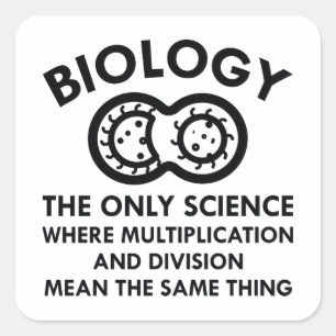 Adesivo Quadrado Biologia Está Em Meus Genes